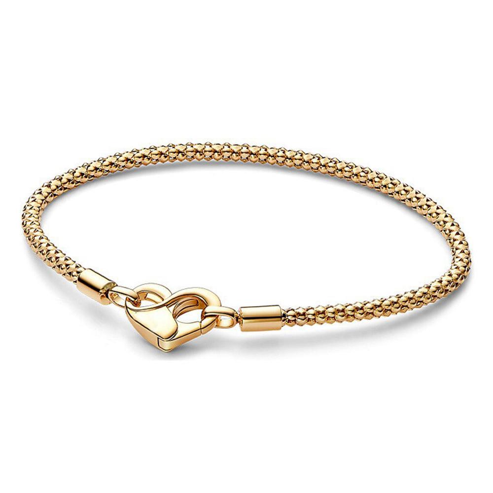 925 Silver Women's Bracelet with Heart T-shaped Buckle and Adjustable Bracelet, Fashionable DIY Jewelry Gift