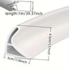 1PC 1m/39.37inch Bathroom Water-blocking Strip, Waterproof Strip, Shower Room Strip, Toilet Floor Countertop Silicone Self-adhes