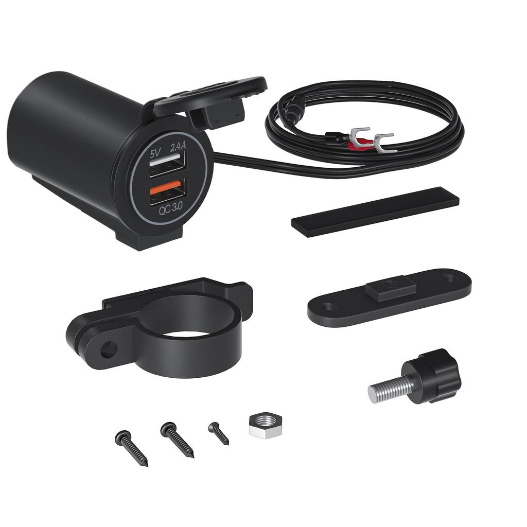 Auto Car Charger Quick USB Port Cigarette-Lighter Laptop Charger Portable Adapter with Switch Power Port Outlet Converter Combo-car Charger