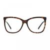 Jimmy Choo Eyeglasses Square Full Rim  Havana Frame And Clear Demo Lenses Lens Jc362008600 Havana