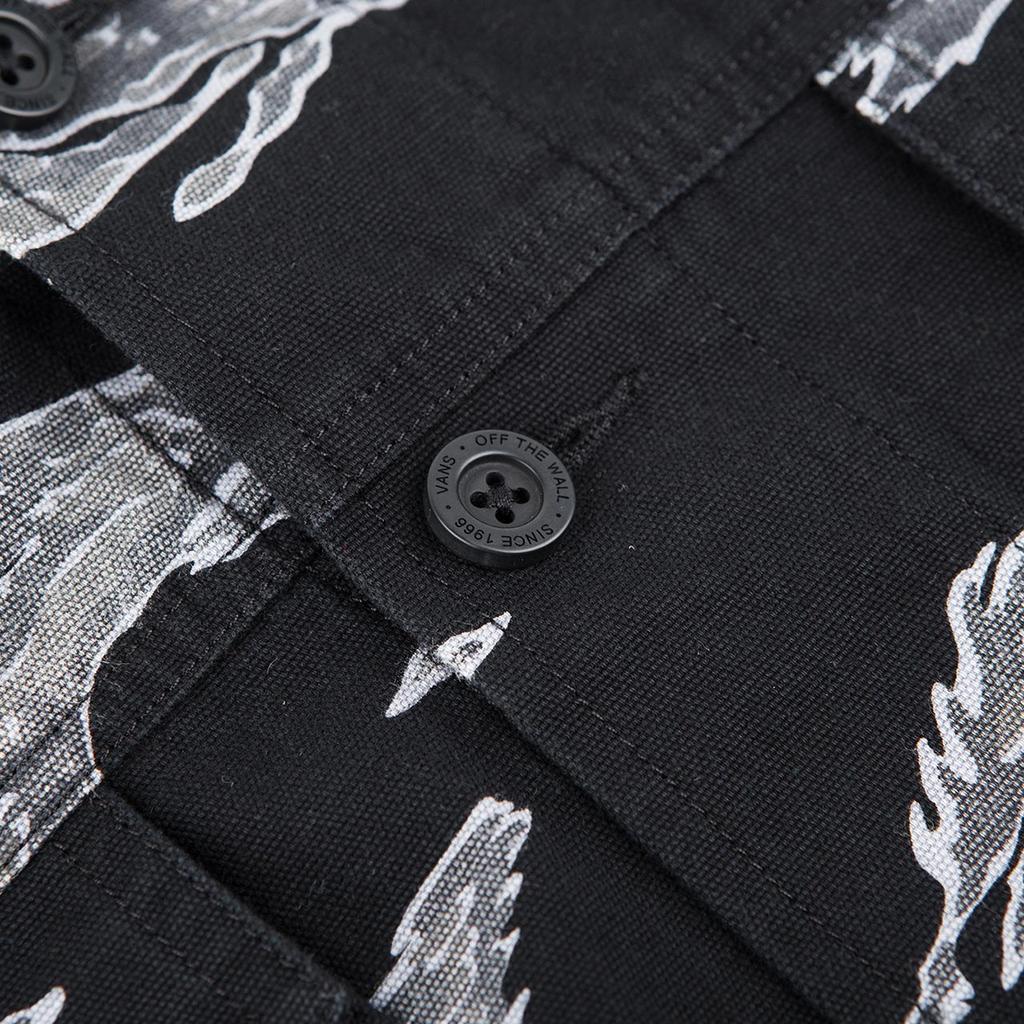 Vans Tiger Stripe Camouflage Hooded Long Sleeve Jacket Men Jackets Black VN0A36JLXGS