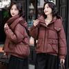 Hooded short cotton-padded coat for women's winter new small loose thickened down cotton-padded jacket