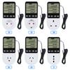 LCD Display Temperature Controller Socket AC110~230V Timer Switch EU US UK AU Plug Thermostat Outlet Power Monitor Thermometer