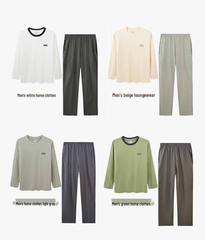 Baumwoll-Basis-Schlafanzug für Kinder - Langarm-Oberteil und Hose, Unisex für Schüler