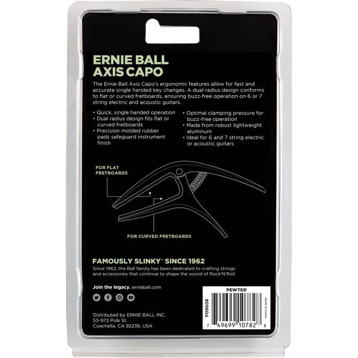 Ernie ball 9608 axis étain capodastre