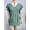 Women's Spring/summer Solid Color V-neck Pocket Short-sleeved T-shirt Top