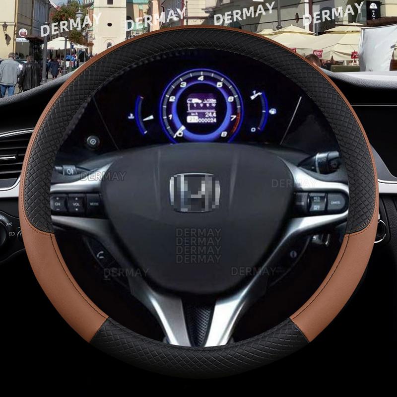 For Honda Civic 2004 2006 2007 2008 2009 2012 2013 2014 2015 Car Steering Wheel Cover PU Leather Non-slip Auto Accessories