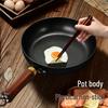 Zhishi 24cm Hand-Forged Hammered Iron Frying Pan