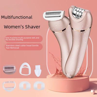 Épilateur et rasoir électrique lavable à l'eau pour femmes, appareil polyvalent 2 en 1 pour un usage domestique