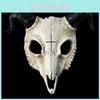 Halloween Mask With Sheep Skull 3d Resin Face For Costume Party And Role Play