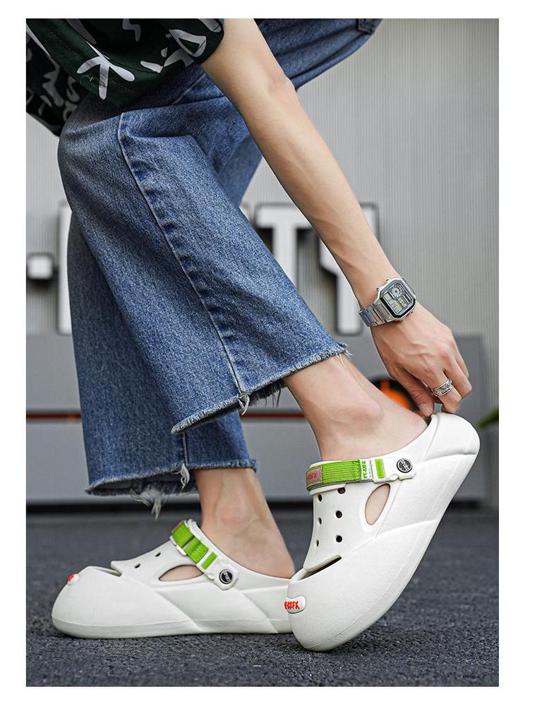 Unisex Summer Garden EVA Hole Shoes: Casual Outdoor Sandals & Trendy Beach Baotou Slippers