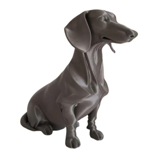 3D Printed Dachshund Figurine PLA Matte Dog Statue Animal Sculpture Home Office Desktop Bookshelf Decoration Ornament