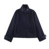 2026 Womens Street Fashion Stand Collar Short Wool Coat Outerwear W025 12107