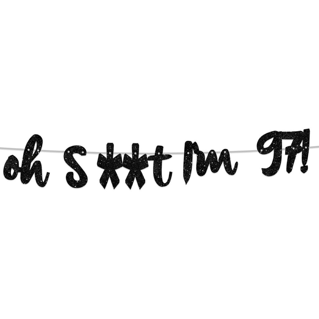 Oh I’m 30! Banner Backdrop Glitter Black Hallo Thirty Cheers to 30 Years Old Theme Decor for Man Woman Happy 30th Birthday Party Photo Studio Prop