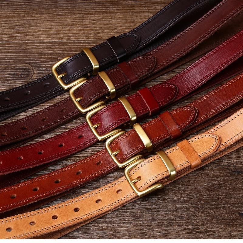 Retro primul strat din piele de vacă ață de cusut centura femeii cataramă din cupru pur cataramă cap cataramă cupru cataramă centura