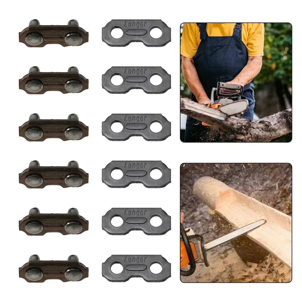 6pcs Chainsaw Chain Joiner Link 3/8 0 063 Size for Chainsaw Parts Accessories Metal Joiners for Chain Connection