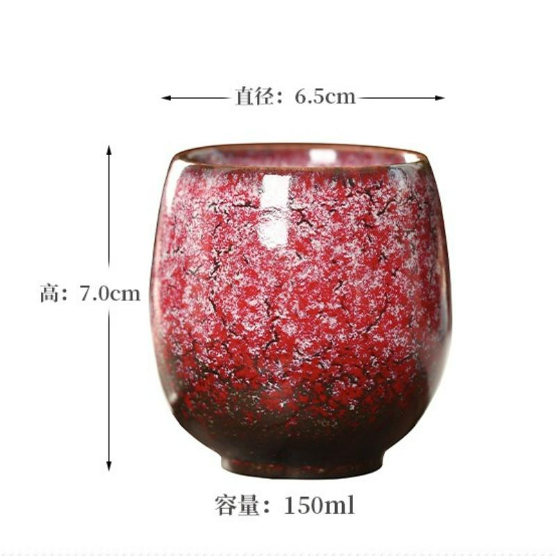 Kiln Change Handmade Ceramic Tea Cup Janpanese Creative Household Master Mugs Kung Fu Single Cup Drinkware Teaware Accessories