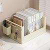 Large Capacity Foldable Storage Basket Multi-purpose with Dividers Book Frame Portable Books Sorting Box Clothes