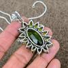 Peridot Gemstone Handmade 925 Sterling Silver Jewelry Pendant 2.48" KKG-286
