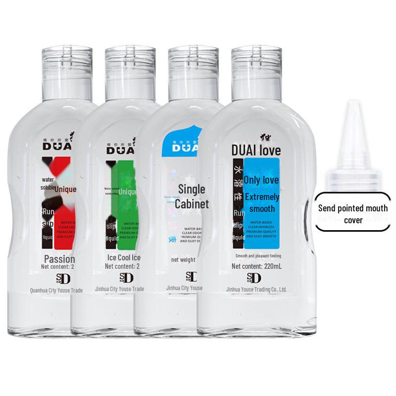 Водорастворимая смазка DUAI Extreme Run 220 мл — большой объем для взрослых Passionate Heat 220ml with pointed mouth