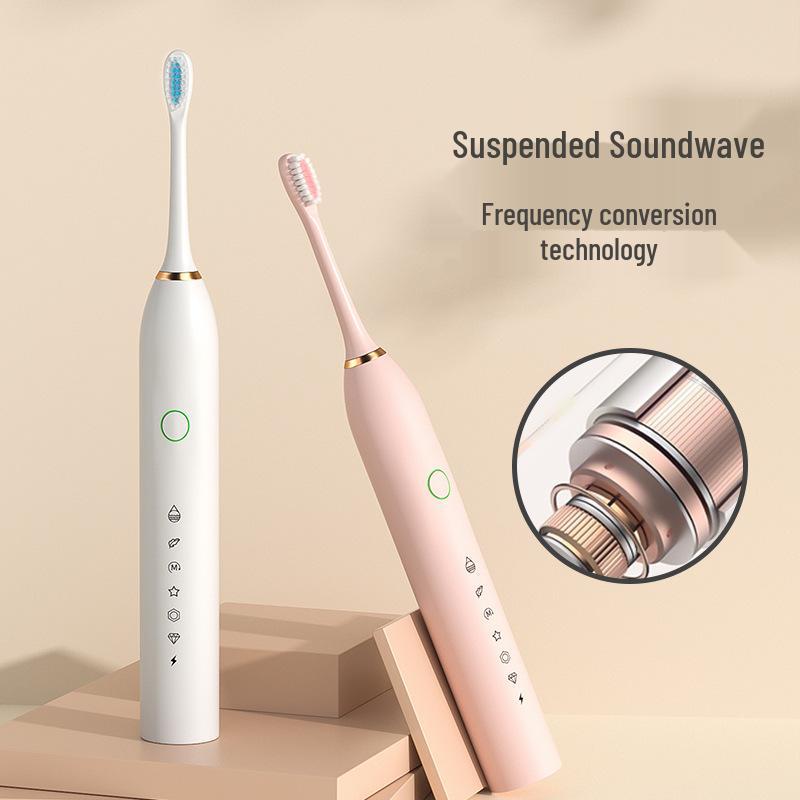Rechargeable Waterproof Ultrasonic Electric Toothbrush with Soft Bristles for Adults & Children