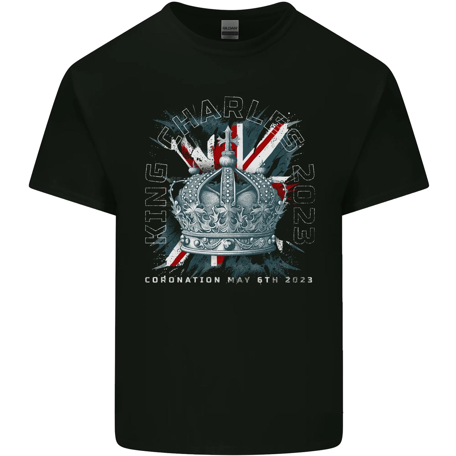 King Charles Coronation Day Cotton Men s T-Shirt From- S