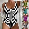One Piece High Waisted Sexy Swimsuit Women's Thin and Conservative Large Size Swimsuit Beach Seaside Swimwear Bikini