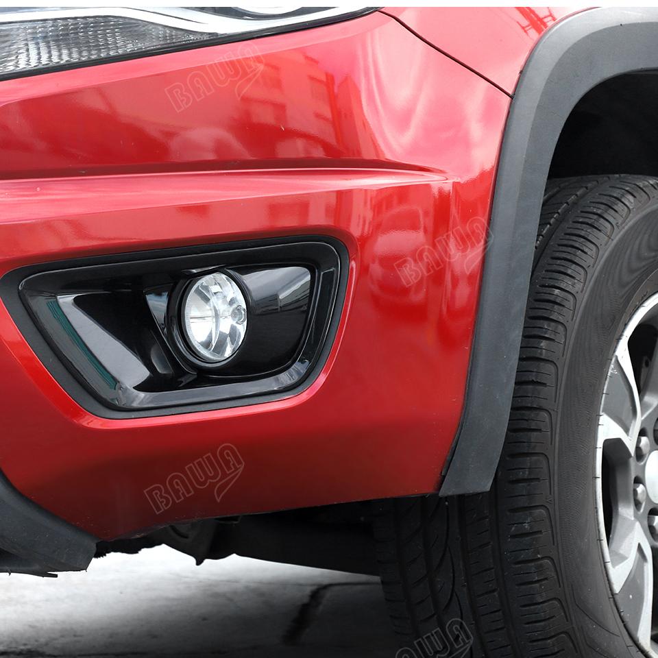 BAWA Car Front Fog Light Decoration Cover For Chevrolet Colorado 2014 2015 2016 2017 2018 Light Lamp Exterior Accessories