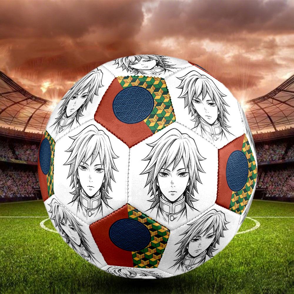 1pc Demon Slayer Kimetsu No Yaiba Soccer Ball Size 5 Indoor Soccer Ball Fashion Colorful Backyard Game - Great For Sports Fans Gift HE27