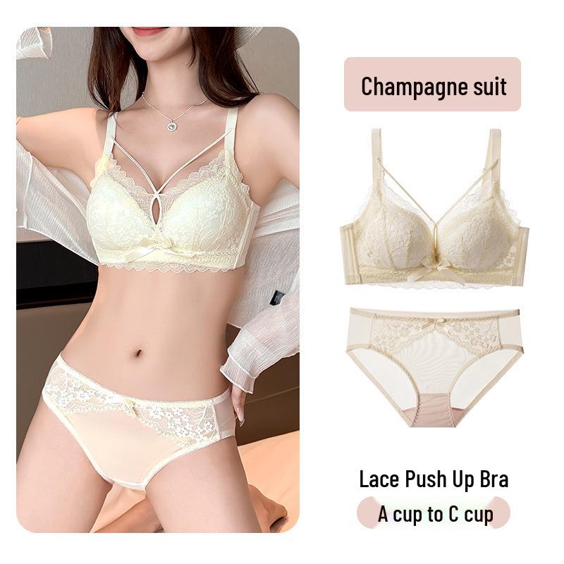 Elegantes Spitzen Modal Verstellbares BH-Set - Sexy & Verführerisch in Rot