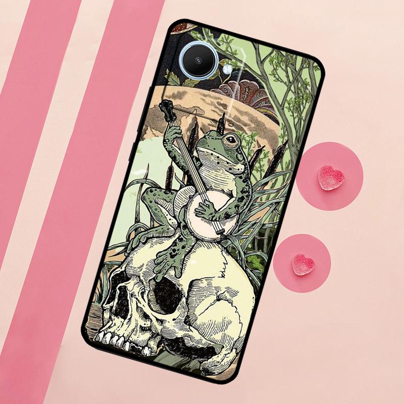 Vintage Retro Frog Mushrooms For Realme 15 10 11 12 13 14 Pro Plus C65 C67 C75 C63 C61 C55 C51 C53 C35 GT6 GT7 Pro Case