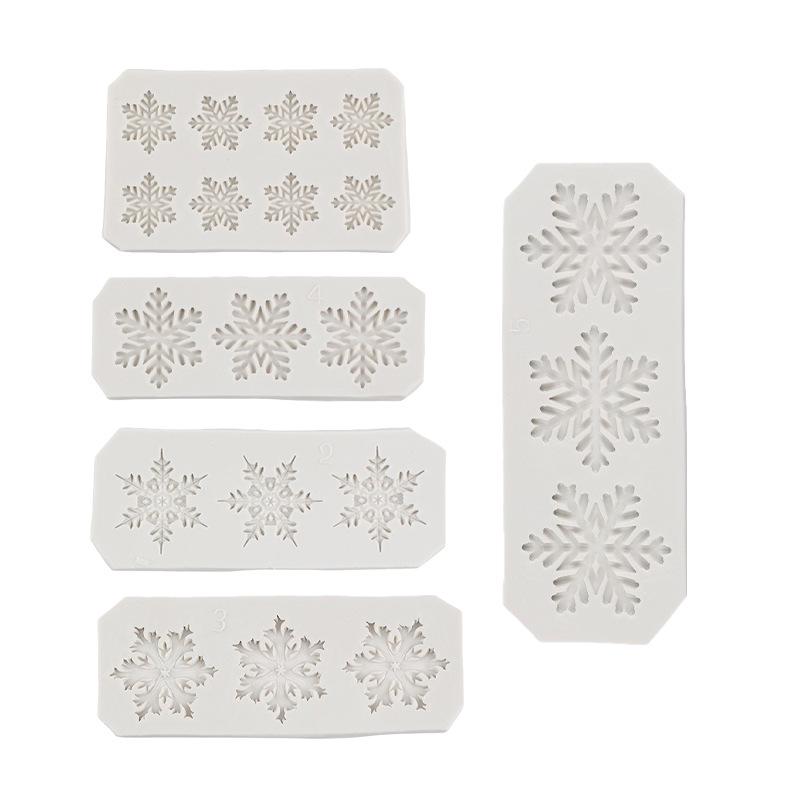 Christmas Snowflake Silicone Molds for Cake, Chocolate, DIY Baking & Decoration