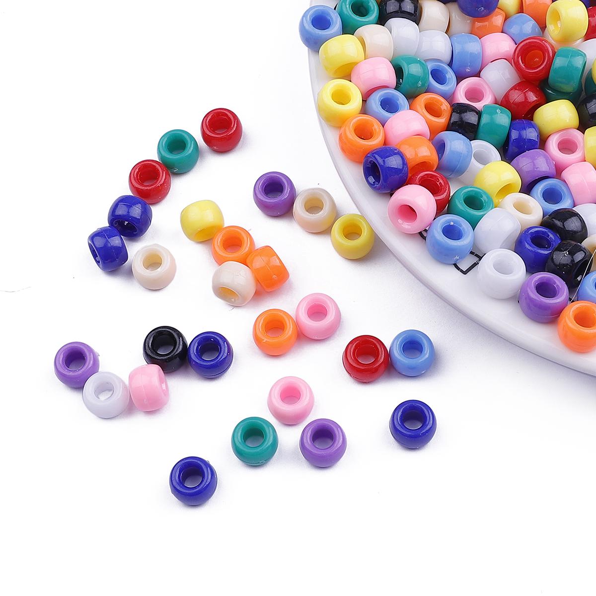 

1850 шт. акриловых сахарных бусин для фурнитуры для ювелирных изделий, аксессуары для браслетов для DIY 9x6mm