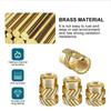 350pcs Set of Threaded Inserts Convenient & Reliable Knurled Brass Female Thread Nuts Inserts Assortment Set for Plastic