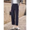 Basic House Women's High-Waist Cropped Suit Pants