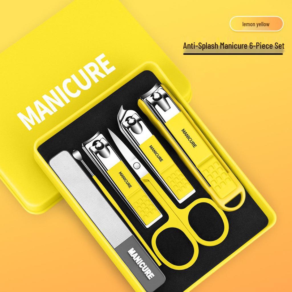 Premium Anti-Splash Nail Clipper Set with Ear Pick - Portable for Men & Women