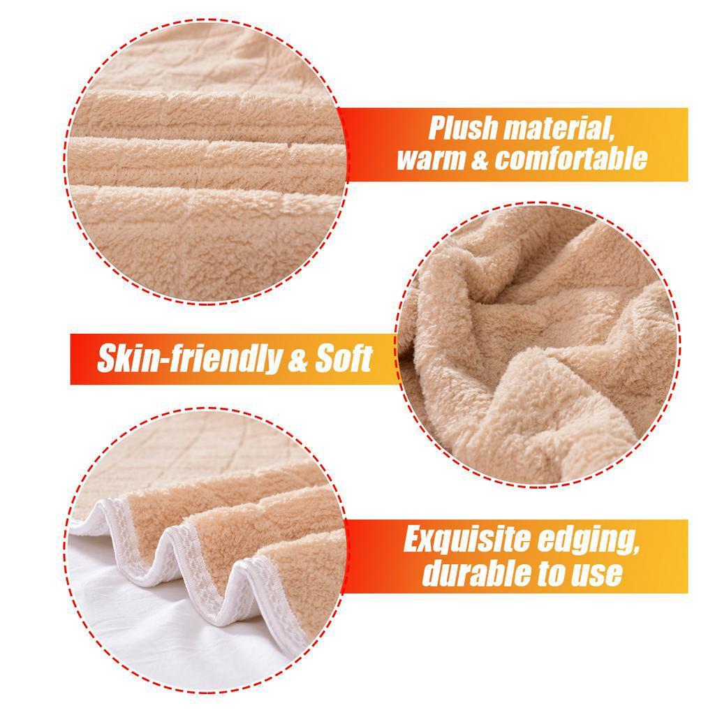 70W Pad Electric Heating Blanket Thermostat Mattress Bedding Winter Warmer Safety Home Heater