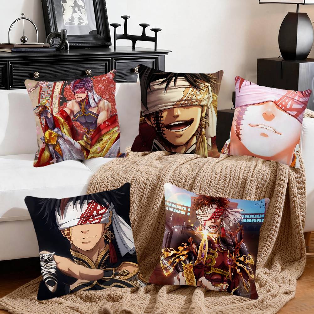 Anime Qin Shi Huang Pillow Case Square Pillow Bedroom Sofa Leisure Comfort Cushion Car Home Decoration