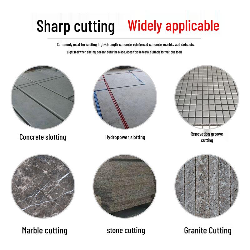 Diamond Slotting Saw Blade for Tile, Concrete, Stone & Marble - Dry Cutting Angle Grinder Blade
