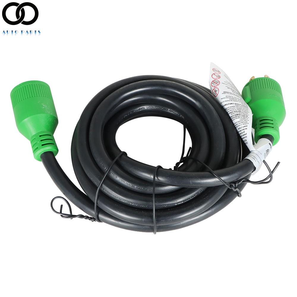 L14-30P/R 15ft 30 Amp 4 Prong Generator RV Power Extension Cord Locking NEMA