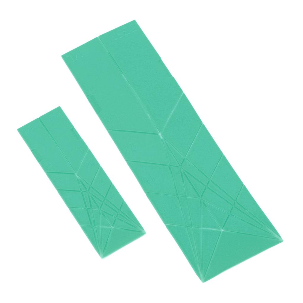 2pcs Multifunction Folds Flat Kitchen Measuring Spoon Large and Small Size 3 In 1 Polygons