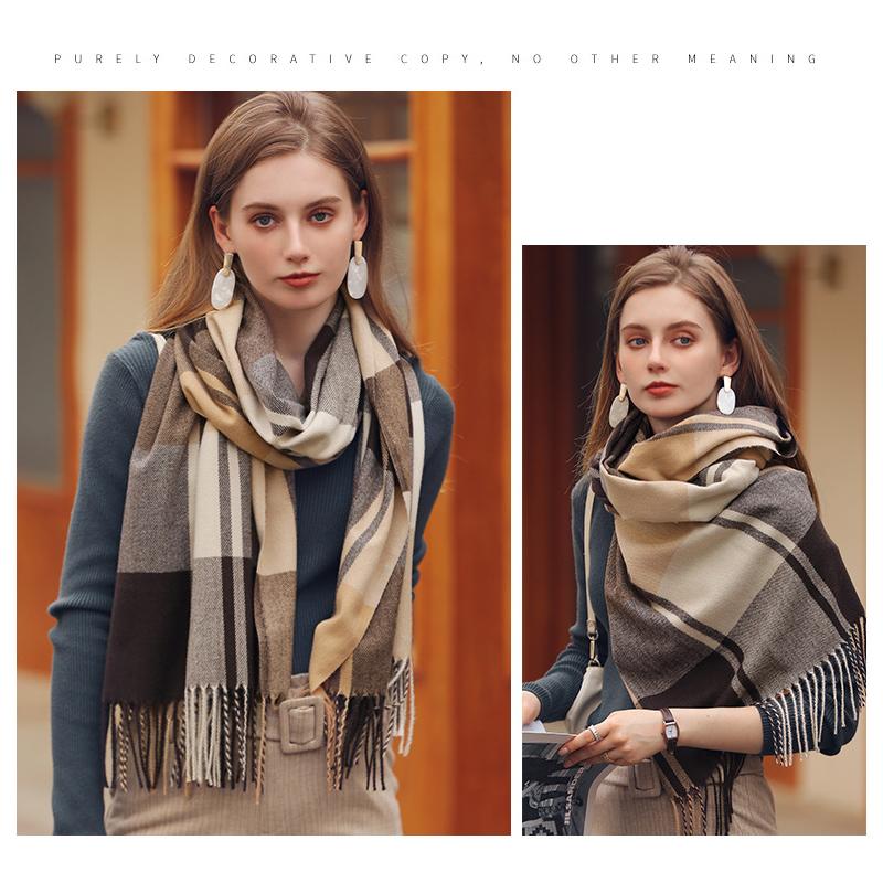 Dámská šála Zimní šál Silný teplý střapec