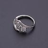 Hecheng Adjustable Diamond Flower Index Ring