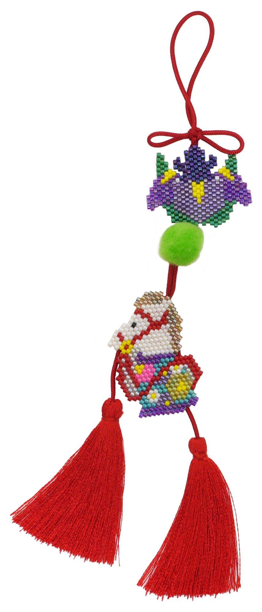 

MIYUKI Bead Kit Shaped Stitch Hanging Doll Kit Harukoma and Iris BFK-535