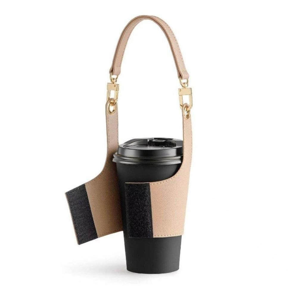 Insulating Function Cup Holder PU Water Bottle Sleeve Daily Leather Cup Cover  Coffee Cups