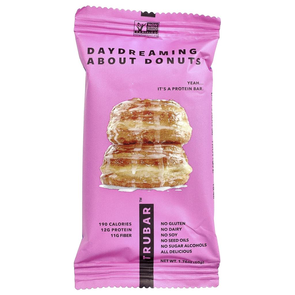 Trubar, Plant-Based Protein Bar, Daydream About Donut, 12 Bars, 50g (1.76oz) Each