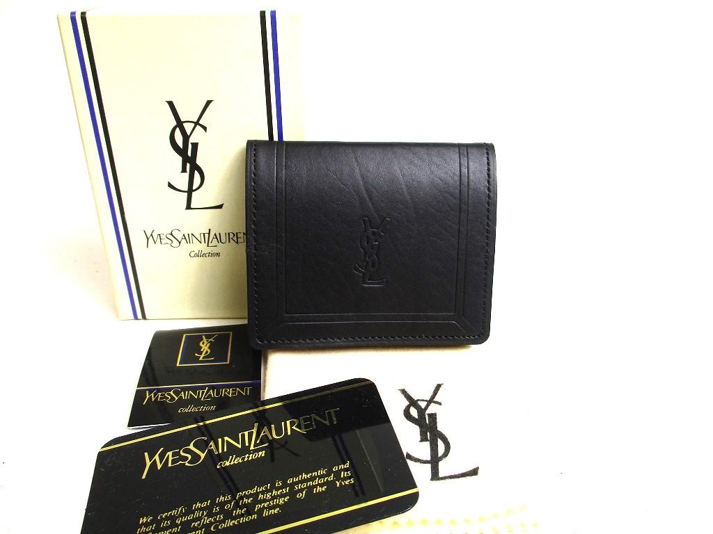 

Чорний шкіряний портмоне Yves Saint Laurent Vintage Japan Limited #a510 Refurbished
