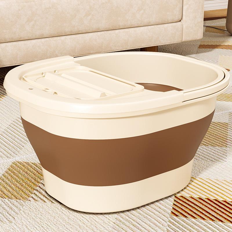 Collapsible Foot Bath Tub TEP Leakproof Durable Foot Soaking Basin for Home Spa Travel Post Work Relaxation