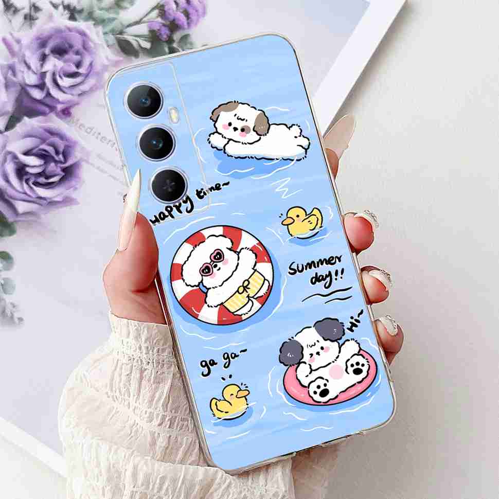 

For Realme C65 Case Cute Cartoon Butterfly Cover Soft Silicone Phone Case Fundas For Realme C 65 C65 RealmeC65 4G Bumper Realme C65 4G