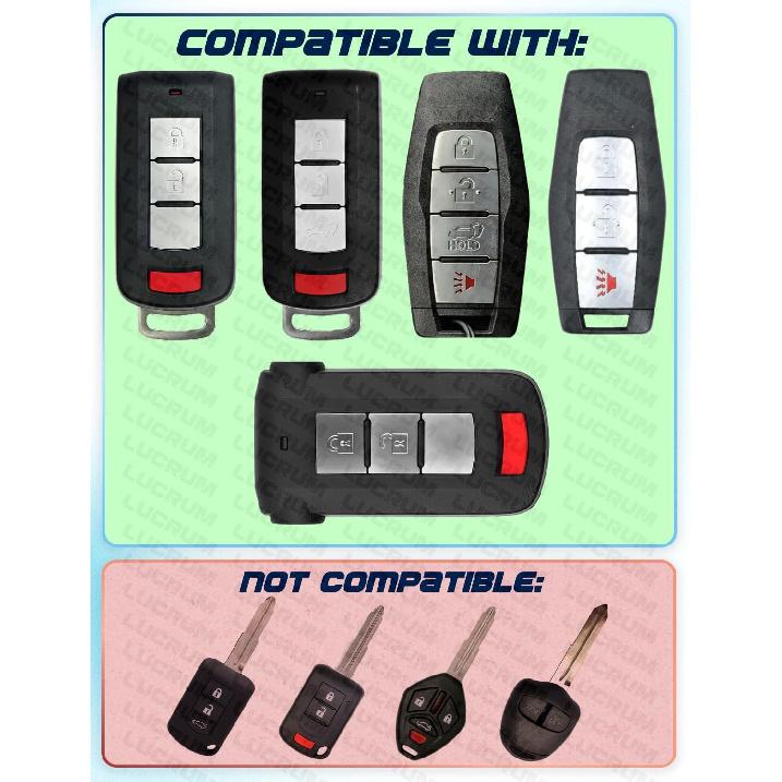 Key Fob Battery Replacement for Mitsubishi (2008-2024) 2PCs CR2032 for L200 Lancer Outlander Pajero Eclipse Cross